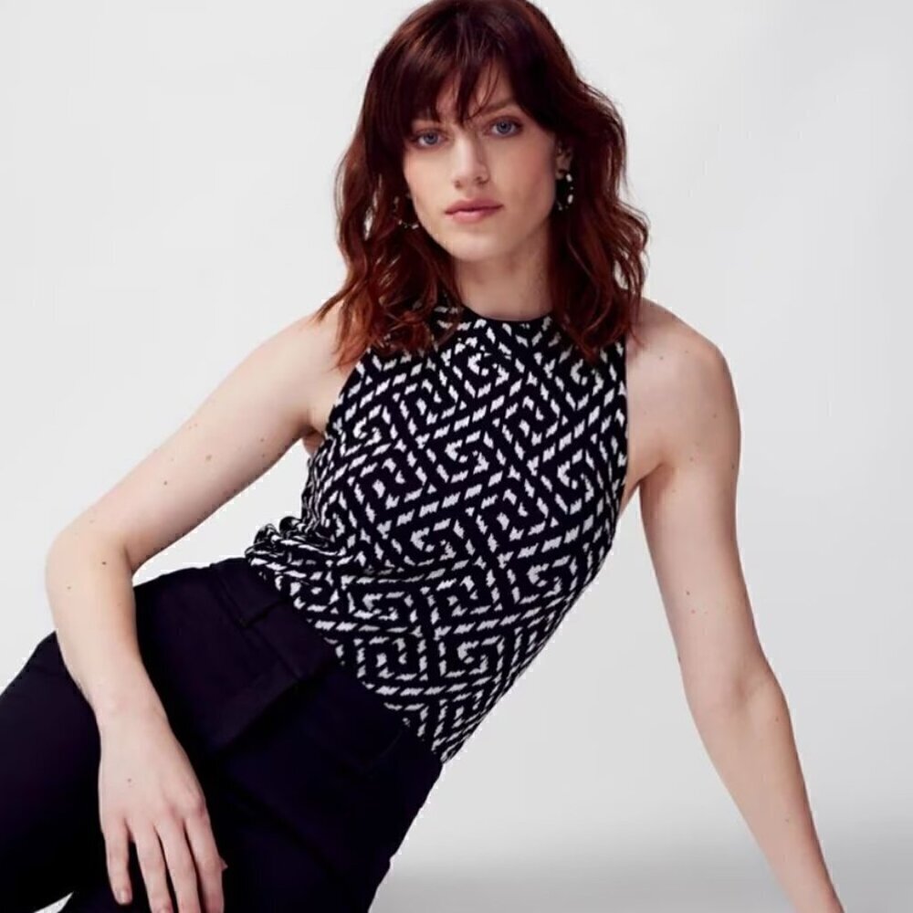 White House Black Market Sleeveless Halter Sweater - Size XS like new!